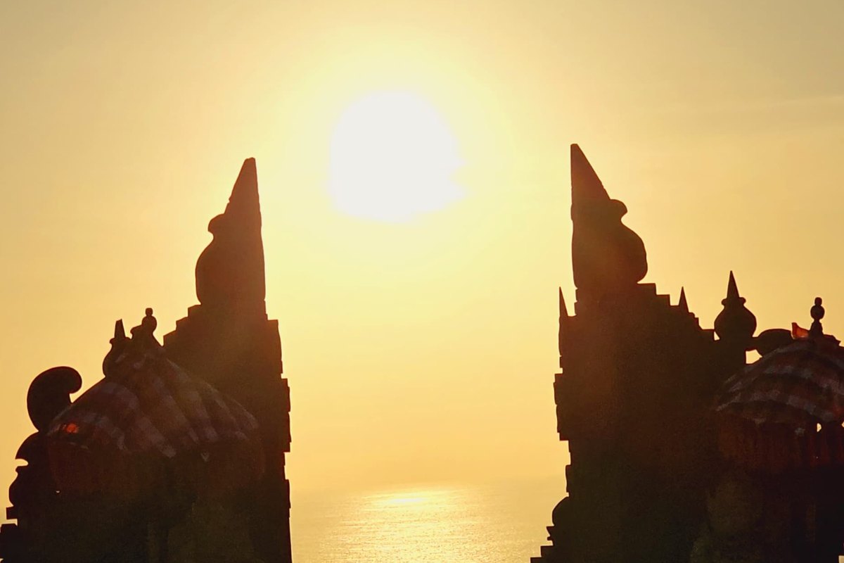 巴厘岛海神庙日落